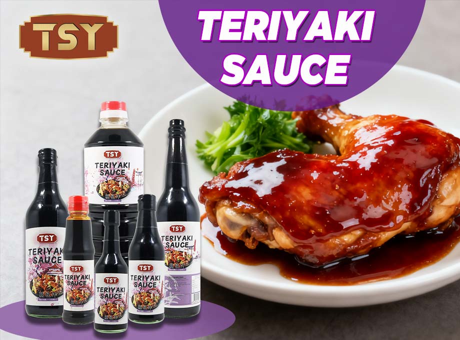 Ein klassisches Rezept aus verschiedenen Ländern, das Teriyaki-Sauce verwendet.