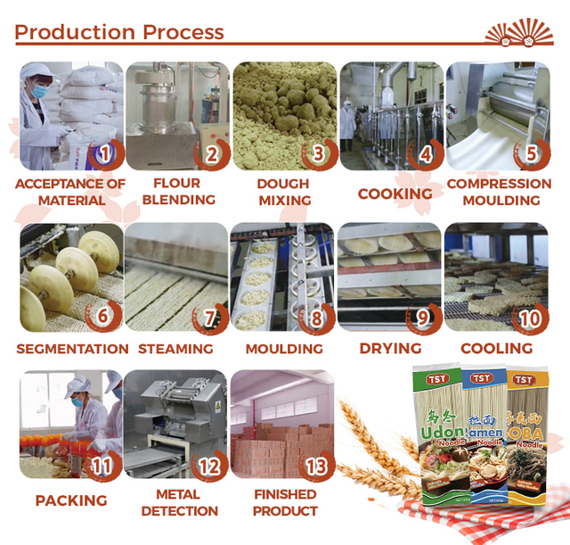 400G hausgemachte weiche Massen -Ramen -Nudeln Chow Mein Eiernudeln