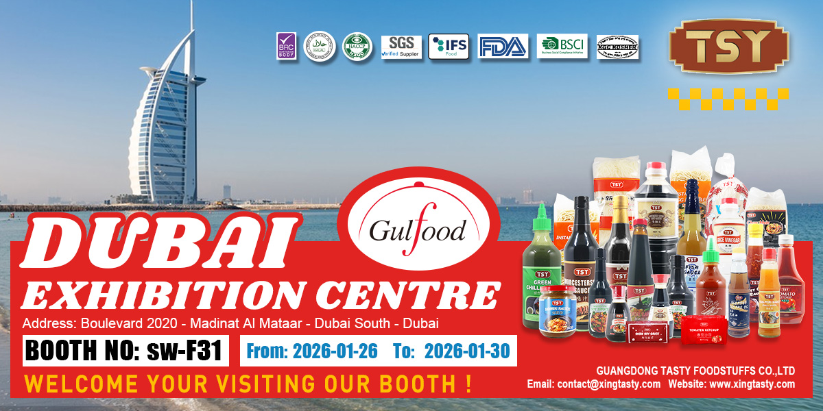 Guangdong Zhongshan TSY Food lädt Sie herzlich ein, die Dubai Gulfood Exhibition 2026 zu besuchen