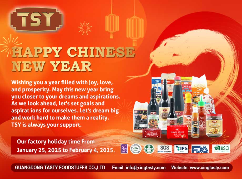 Wir feiern das neue Jahr mit TSY Food: Eine Dankesbotschaft an unsere geschätzten Kunden