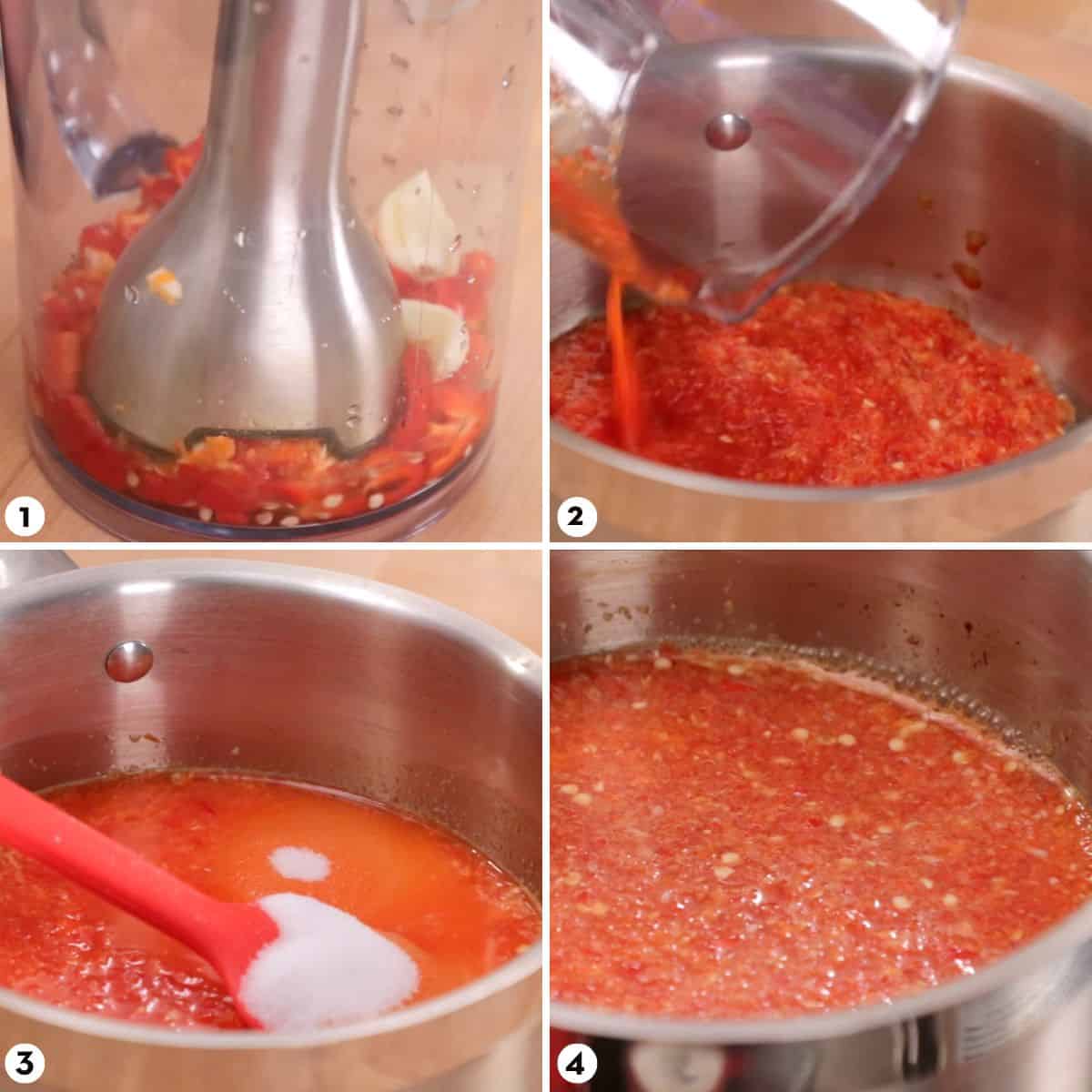 S&uuml;&szlig;e-Chili-Sauce-Schritte